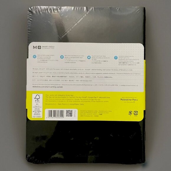 Moleskine Smart Cahier Journals 2 XL Black Notebook Digital Notes Plain 7.5 x 10 - Picture 2 of 5